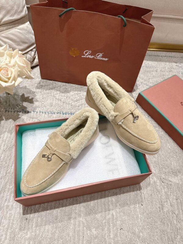 Loro Piana’s new winter velvet loafers are made of real rabbit fur and sheepskin.
