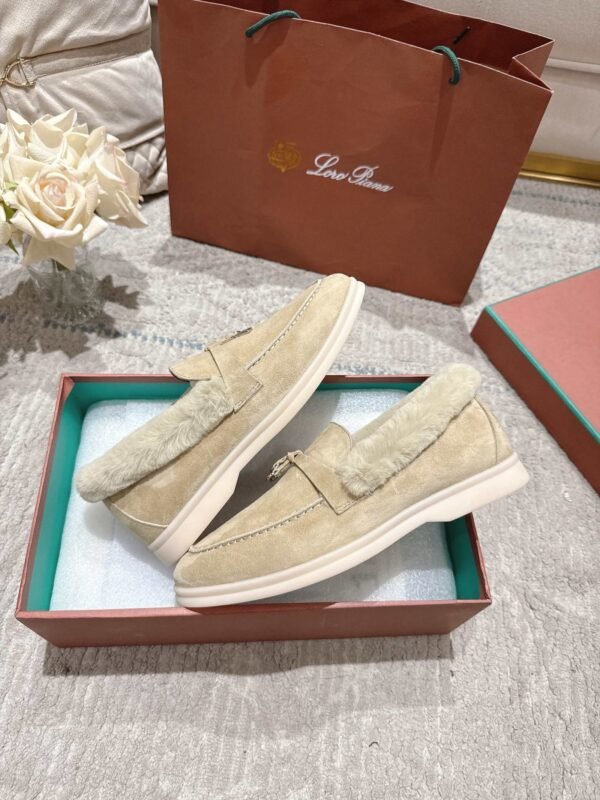 Loro Piana’s new winter velvet loafers are made of real rabbit fur and sheepskin.
