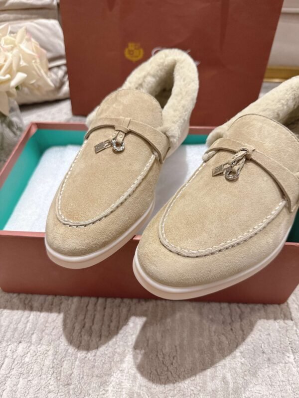 Loro Piana’s new winter velvet loafers are made of real rabbit fur and sheepskin.