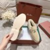 Loro Piana’s new winter velvet loafers are made of real rabbit fur and sheepskin.