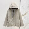 MaxMara New hooded camel hair jacket waterproof down fabric