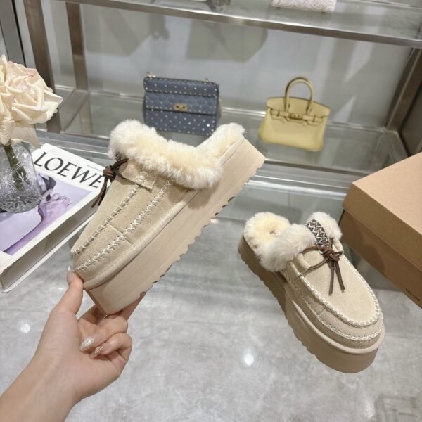 UGG autumn and winter wool slippers casual closed toe slippers advanced version