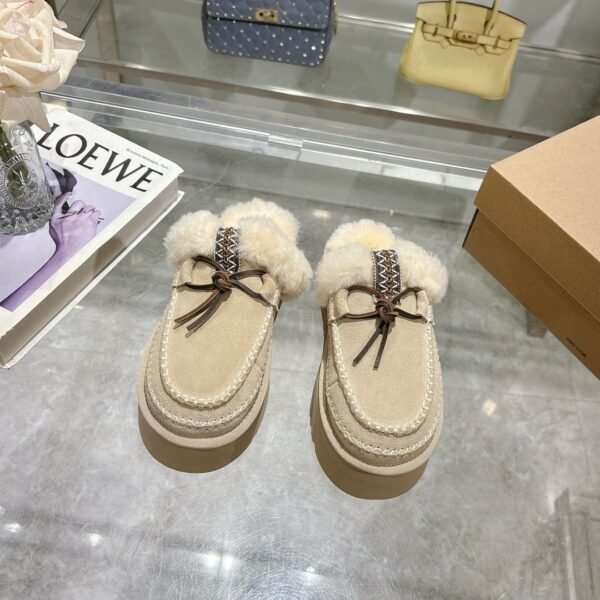 UGG autumn and winter wool slippers casual closed toe slippers advanced version
