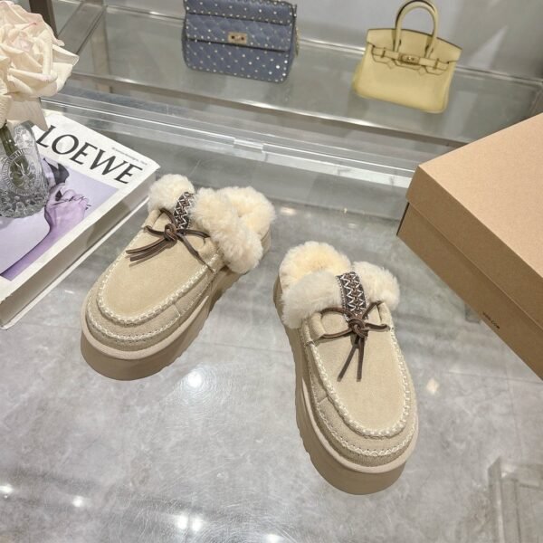 UGG autumn and winter wool slippers casual closed toe slippers advanced version