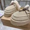 UGG autumn and winter wool slippers casual closed toe slippers advanced version