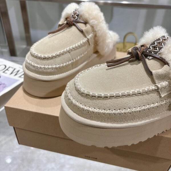 UGG autumn and winter wool slippers casual closed toe slippers advanced version