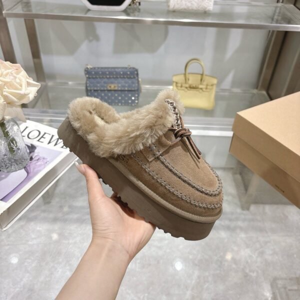 UGG autumn and winter wool slippers casual closed toe slippers advanced version