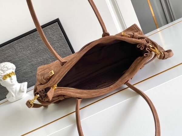 PRADA LuxSoft suede handbag premium version size 32×15.5x12cm