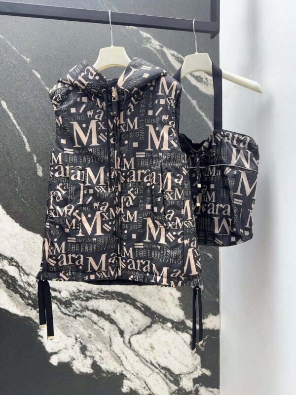 MaxMara autumn and winter new double-sided two-wear vest drawstring hooded camel hair coat