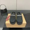 MOU New autumn and winter Jinkou thick-soled wool slippers with wool lining