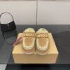 MOU New autumn and winter Jinkou thick-soled wool slippers with wool lining