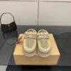 MOU New autumn and winter Jinkou thick-soled wool slippers with wool lining