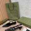 GUCCI crystal lace mesh high heels 4.5cm high