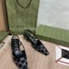 GUCCI crystal lace mesh high heels 4.5cm high