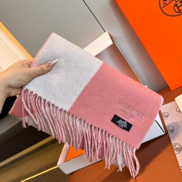 Hermes high-quality women’s color-blocked scarf 180*30cm