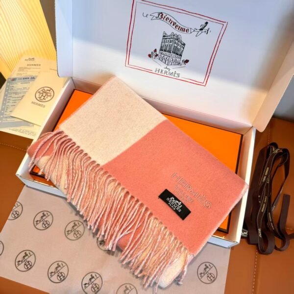 Hermes high-quality women’s color-blocked scarf 180*30cm