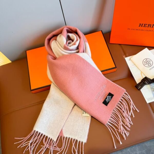 Hermes high-quality women’s color-blocked scarf 180*30cm