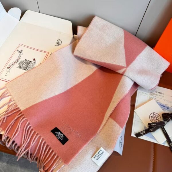 Hermes high-quality women’s color-blocked scarf 180*30cm