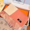 Hermes high-quality women’s color-blocked scarf 180*30cm