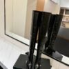 YSL Latest wrinkled pointed-toe high-heeled boots made of genuine leather