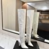 YSL Latest wrinkled pointed-toe high-heeled boots made of genuine leather