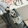 Dior handbag with crocodile leather texture