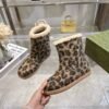 Gucci leopard print boots