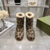 Gucci leopard print boots