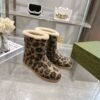 Gucci leopard print boots