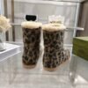 Gucci leopard print boots