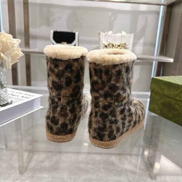 Gucci leopard print boots