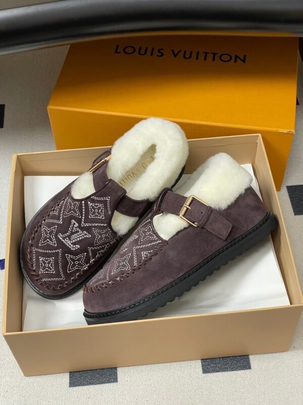 Louis Vuitton COLORADO COMFORT Mary Jane Wool Loafers