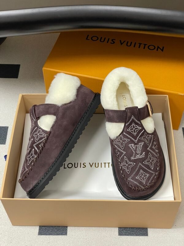 Louis Vuitton COLORADO COMFORT Mary Jane Wool Loafers