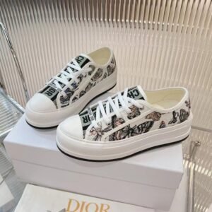Dior Walk’n series butterfly embroidered thick-soled casual sneakers, heel height 4.5cm