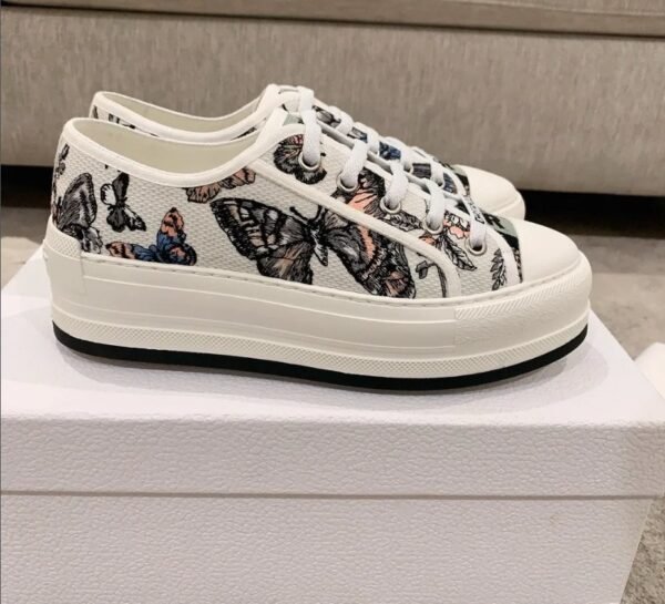 Dior Walk’n series butterfly embroidered thick-soled casual sneakers, heel height 4.5cm