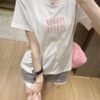 miumiu 2025 summer new embroidered T-shirt