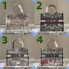 Dior book tote embroidered shopping bag, three 36cm